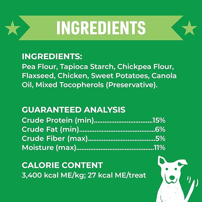 Cloud Star Wag More Bark Less - Dog Treats - Crunchy Biscuits - Grain Free Chicken & Sweet Potato - 14 oz Box