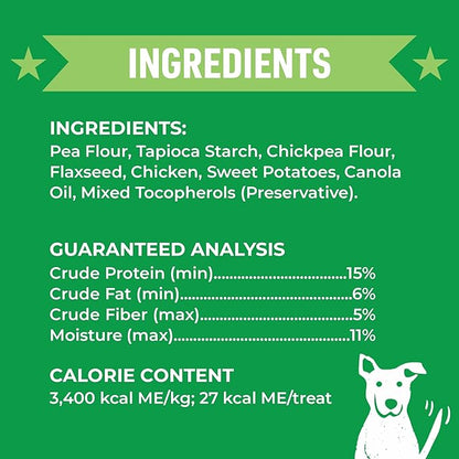 Cloud Star Wag More Bark Less - Dog Treats - Crunchy Biscuits - Grain Free Chicken & Sweet Potato - 14 oz Box