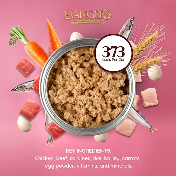 Evanger's Heritage Classic Puppy Food – 12 Count, 12.5 oz Each – Tasty Meat-Based Formula for Puppies & Underweight Dogs – Added Vitamins & Chelated Trace Minerals – Grain & Gluten Free