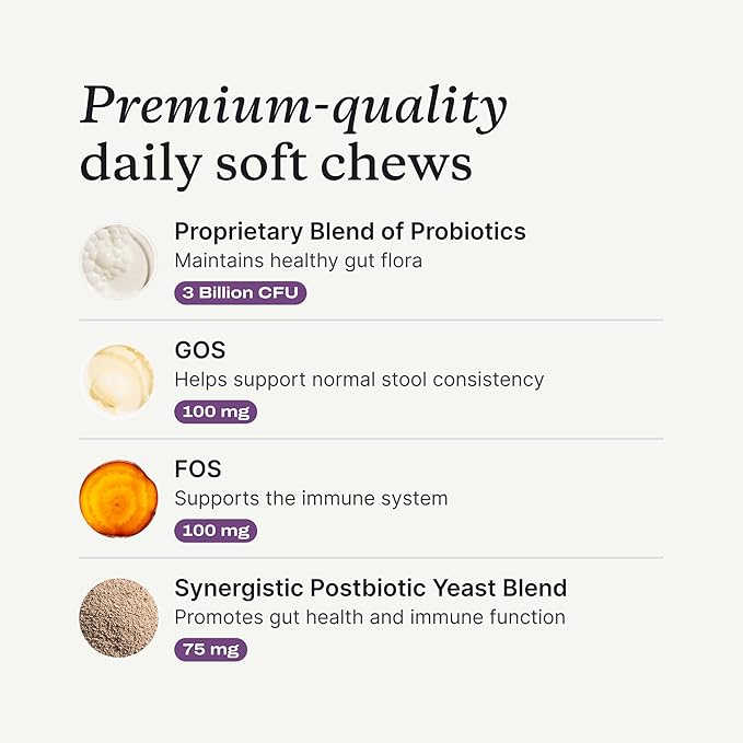 PetLab Co. Probiotics for Dogs, Support Gut Health, Occasional Diarrhea, Digestive Health & Seasonal Allergies - Pork Flavor - 30 Soft Chews - Packaging May Vary (Value 3-Pack)