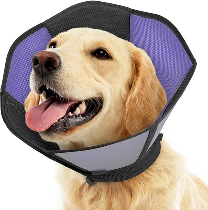 Dog Cones for Large Dogs, Soft Cone for Dogs to Stop Licking, Adjustable Dog Cone Collar Alternative After Surgery for Wound Care, Spay, Neuter, Black XL