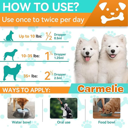 Flea and Tick Prevention for Dog, Natural Oral Flea & Tick Support Drops with Omega-3 for Puppy Pets - Supports Healthy Skin & Coat - Oral Supplement for All Breeds and Ages - Chicken