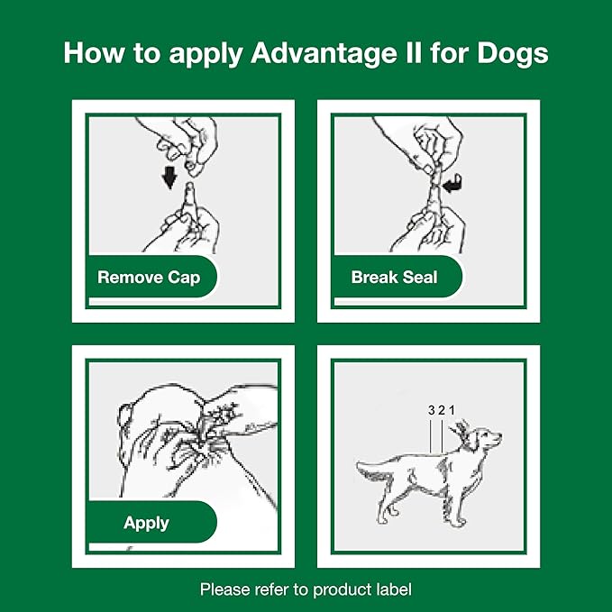 Advantage II Medium Dog Vet-Recommended Flea Treatment & Prevention | Dogs 11-20 lbs. | 6-Month Supply