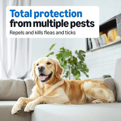 Amazon Basics Preventative Flea and Tick Topical Treatment for Dogs, Medium Dog (23-44 lbs), Fast Acting and Long Lasting, 6 Counts, Packaging May Vary