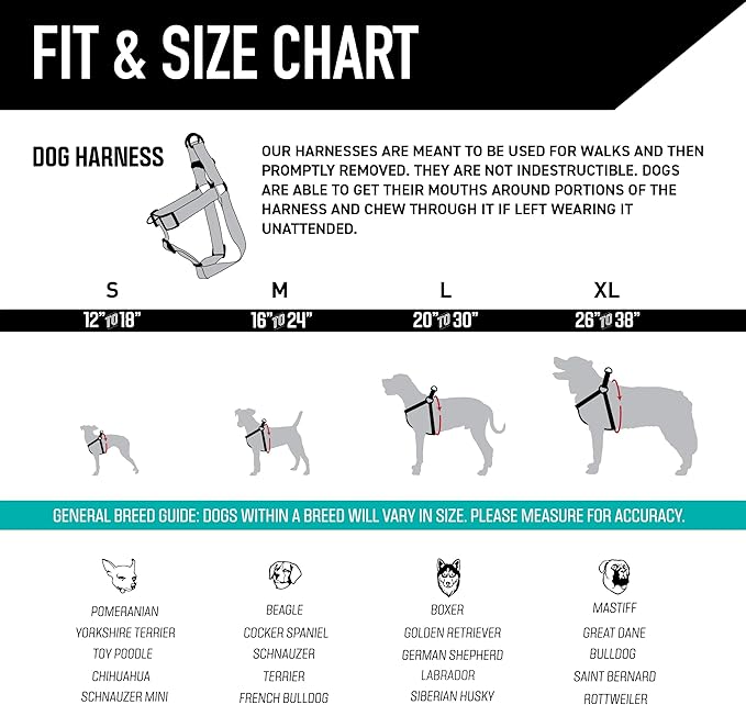 Wolfgang Heavy Duty Adjustable Dog Harness, Pull-Tested for Walking & Training, WildWolf Print, Medium