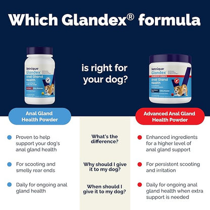 Vetnique Glandex for Dogs Anal Glands Supplement Powder Digestive Health with Fiber, Pumpkin, Digestive Enzymes & Dog Probiotics - Boot the Scoot (2.5oz Powder, Beef Liver)
