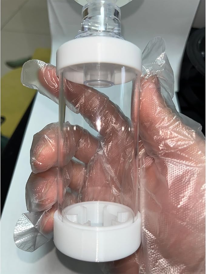 Cat/Dog Inhaler Aerosol Chamber with Valve - Round Silicone Material Cover, Transparent Version (Large)