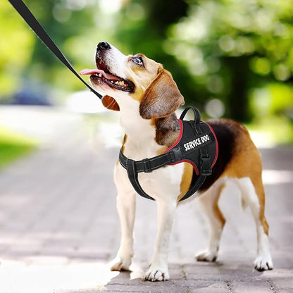 voopet Emotional Support Dog Harness, Professional Service Dog Vest Harness for Small Medium Large Dogs, Reflective Breathable and Adjustable No Pull/Choke ESA Essential Harness