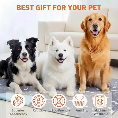 Puppy Pads with Pheromones,Forever Pad,Washable Pee Pads for Dogs,Reusable Pee Pads for Dogs,Waterproof and Leak-Proof,Non-Slip Base Training Pads Suitable for Home and Dog Crates(Brown Puppies,XL)