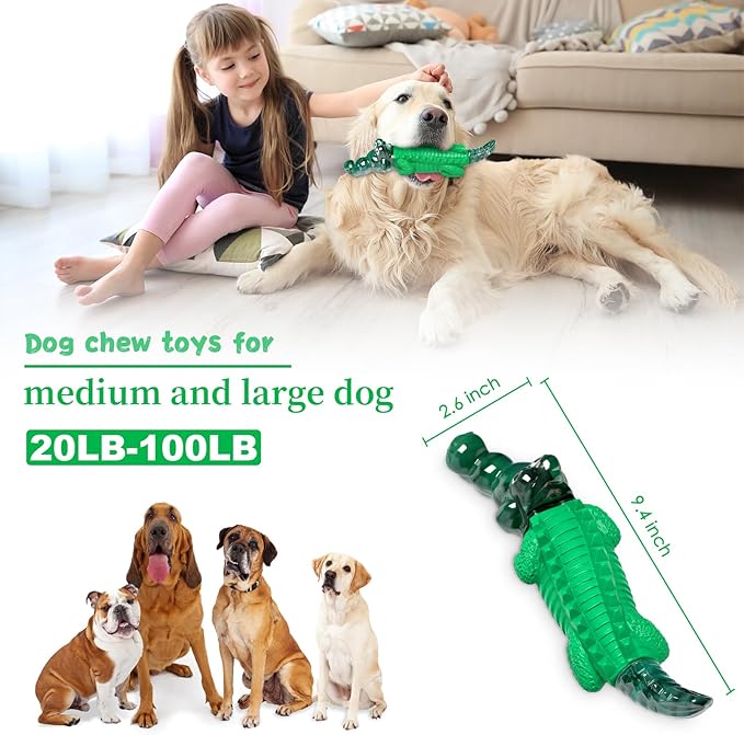 Dog Toys for Aggressive Chewers -Indestructible Dog Toys for Large Dogs to Reduce Pet Anxiety and Boredom for Small, Medium, Large Breed, Dog Chew Toys to Keep Them Busy
