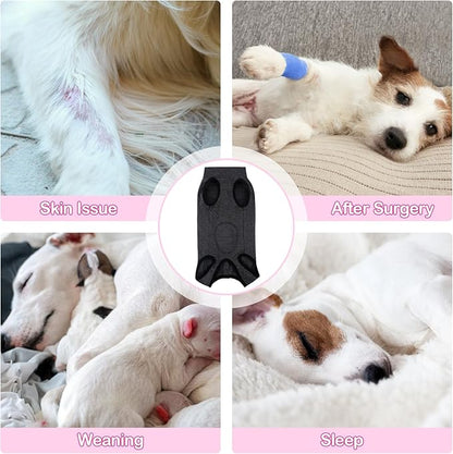 Coppthinktu Recovery Suit for Dogs After Surgery, Dog Onesie Surgery Recovery Suit for Female Spay, Soft Surgical Pajamas Bodysuits for Puppy to Prevent Licking Dog Cone Alternative