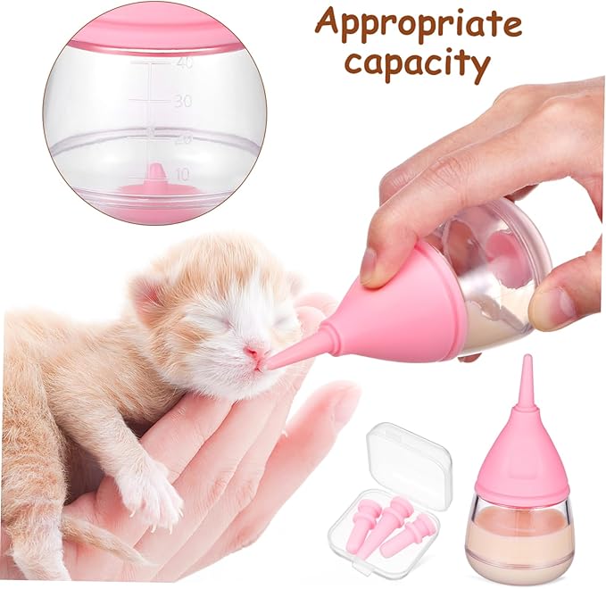 WOONEKY Silicone Nursing Bottles for Puppies Kitten Newborn Puppy Feeding Supplies Dog Bottles Milk Cleaning Brush