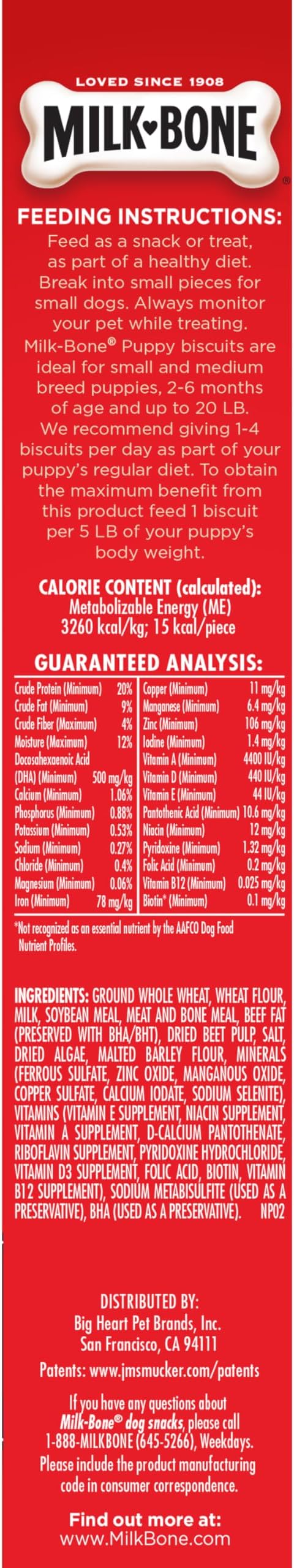 Milk-Bone Original Dog Treats for Puppies, 16 Ounce (Pack of 6), DHA Helps Support Healthy Brain Development