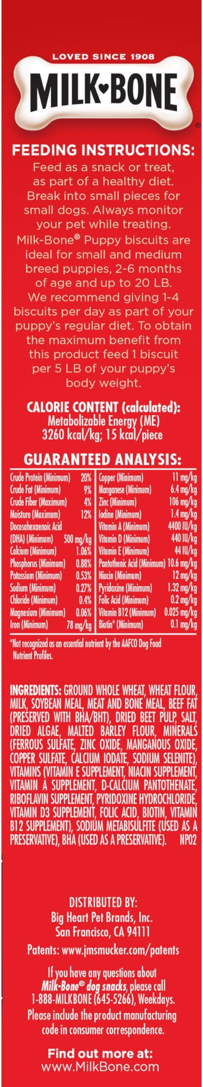 Milk-Bone Original Dog Treats for Puppies, 16 Ounce (Pack of 6), DHA Helps Support Healthy Brain Development