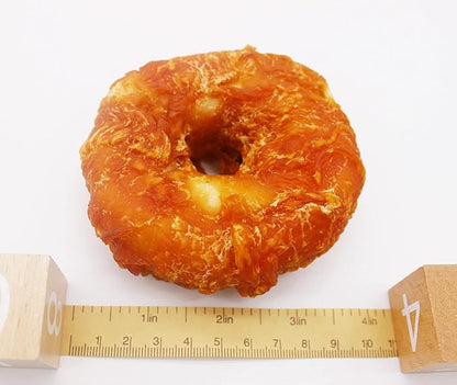 Dog Treats Long Lasting for Large Dog Clean Teeth Chicken Wrapped Rawhide Donuts 0.5lb/227g
