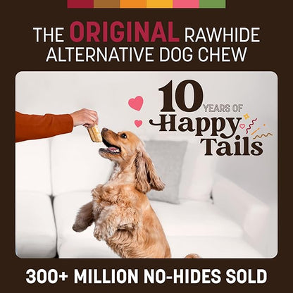 Earth Animal No Hide Chews - from the Grill Rolls Bacon Cheeseburger Flavor Rawhide Free Small Dog Chews - 6 Count