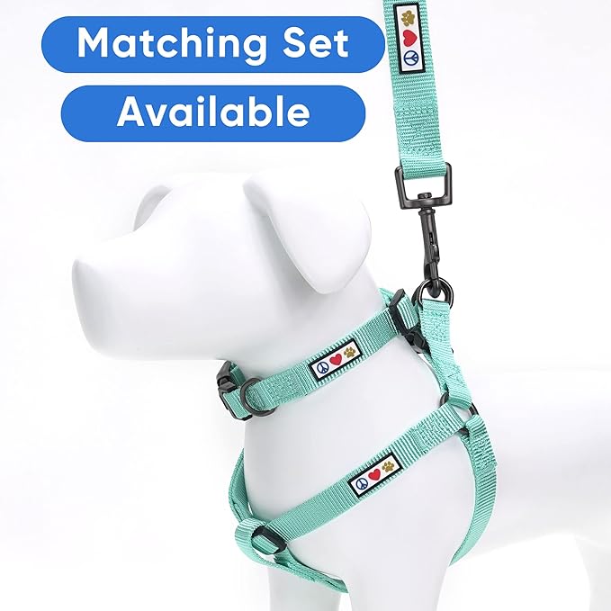 Pawtitas Solid Step-in Dog Harness – Adjustable No-Pull Vest for Puppies to Seniors, Safe & Comfortable M Teal