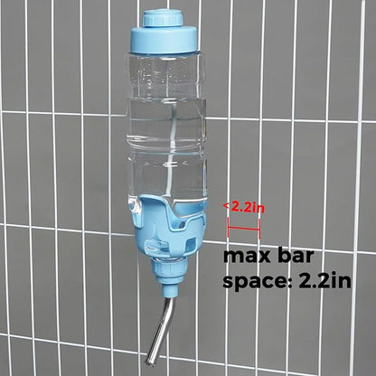 Vannon Dog Water Dispenser for Cage, 34oz Auto Feeding Crate Water Bottle for Dogs, Cats & Rabbits, Pet Nozzle Diameter: 12mm, BPA Free, Blue
