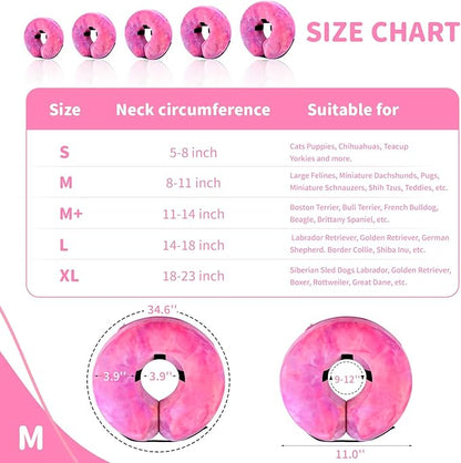 Inflatable Dog Recovery Collar, Dog Cone Collar for After Surgery, Prevent Dogs from Biting & Scratching Wound E-Collars to Help with Healing Soft Pet Recovery Collar Does