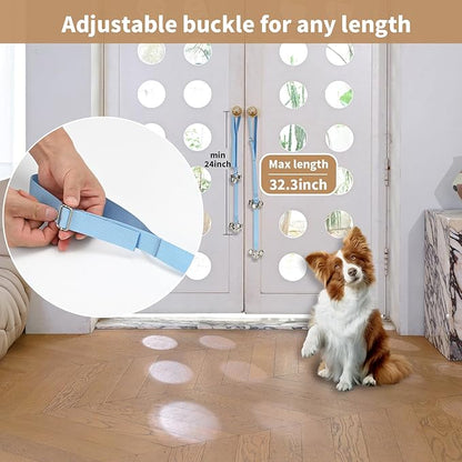 Luckyiren Dog Door Bell for Potty Training/to Go Outside, Hanging Puppy Bells for Puppies Doggy Doggie Poochie Pooch Pet Cat, Length and Height Randomly Adjustable
