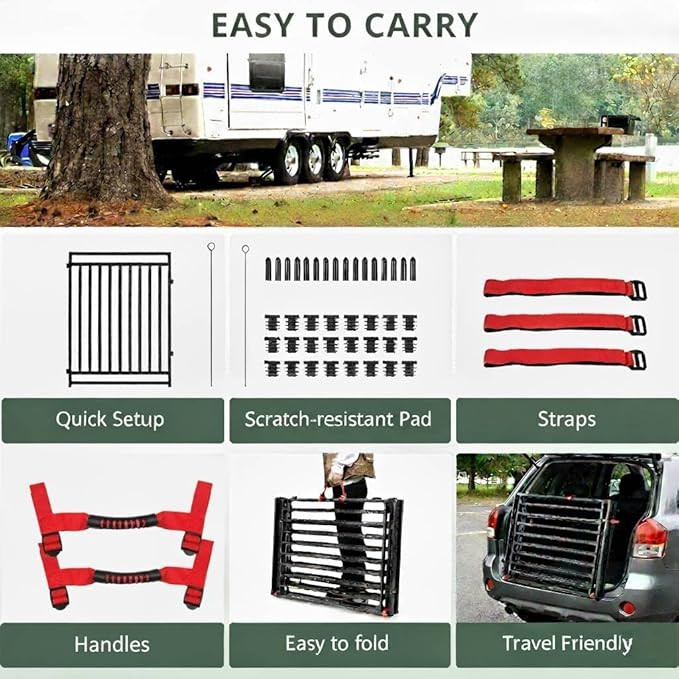 Dog Fence Outdoor Indoor, 47 Inches Height 32 Panels(4gates & 28panels) Dog Playpen for Large/Medium/Small Dogs Metal Dog Pen for Yard Camping and RV [Black-Silver]