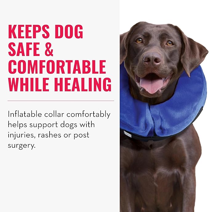 KONG - Cloud Collar - Plush, Inflatable E-Collar - For Injuries, Rashes and Post Surgery Recovery - For Medium Dogs/Cats