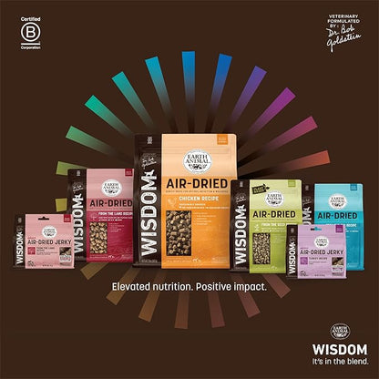 Earth Animal Wisdom Air Dried Jerky - Seasonal Pumpkin Spice Premium Natural Jerky Strips Dog Treats - 4 oz Bag