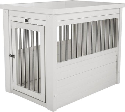 New Age Pet ecoFLEX Pet Crate/End Table, Medium, Antique White, Model:EHHC404M