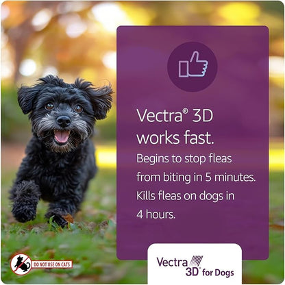 Vectra 3D For Dogs Flea, Tick & Mosquito Treatment & Prevention For Extra Large Dogs Over 95 lbs - 3 Month Supply