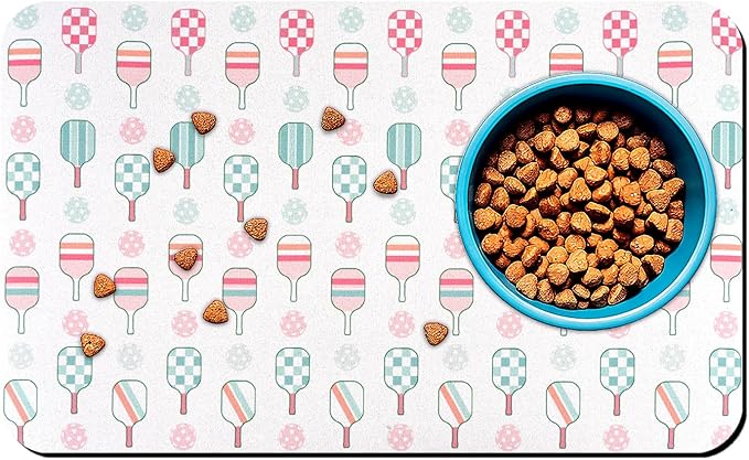Dog Food Mats for Floors Waterproof Mat for Cat Food and Water Bowls - Absorbent Quick Dry Non Slip Mat for Pet Feeding