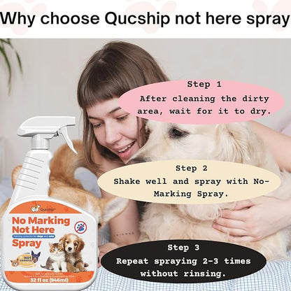 Qucship 32oz Control Indoor Marking with This Easy-to-Use Spray - Eliminate Dog Marking Indoors with This Effective Spray