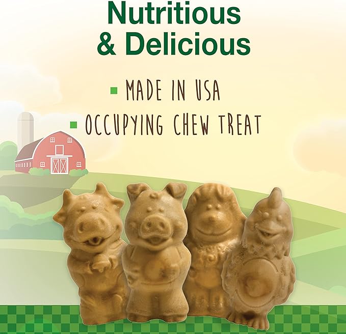 Nylabone Healthy Edibles Natural Puppy Chews Long Lasting Treats for Puppies, Lamb & Apple Flavor, Small/Regular (4 Count)