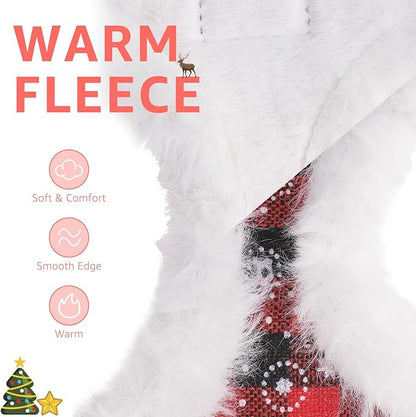 SCENEREAL Dog Christmas Harness Collar and Leash Set, Warm Fleece No Pull Puppy Vest Harnesses No Chock Adjustable Small Pet Halter for Outdoor Walking Training, Black Red Plaid S