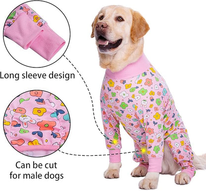 Dog Surgery Recovery Suit Onesies for Large Dogs Spayed Recovery Suit Cone Alternative After Surgery Abdominal Wounds Protector Dog Bodysuit for Medium Large Dogs Pajamas