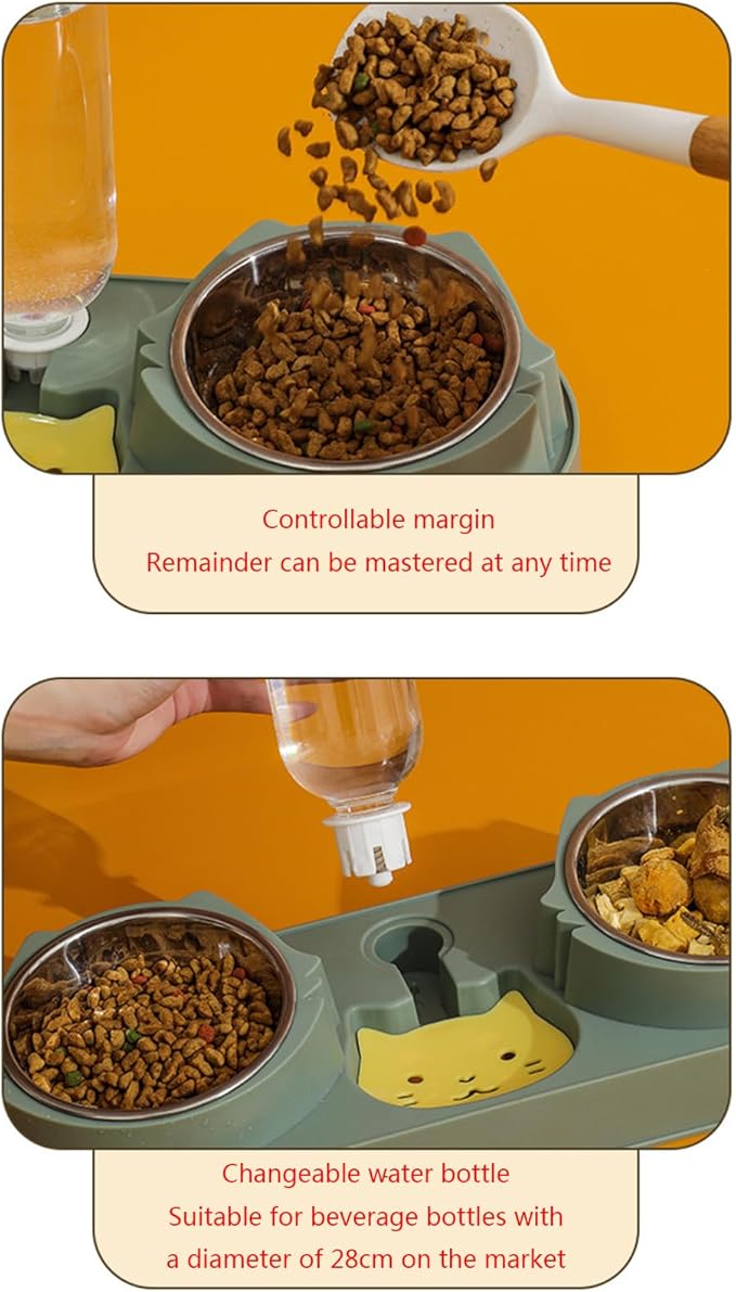 Pet Food Bowl Small Dog Feeder Water Feeding Dog Storage Anti-Skid Dogs Dishware Bowls for Food and Water Automatic