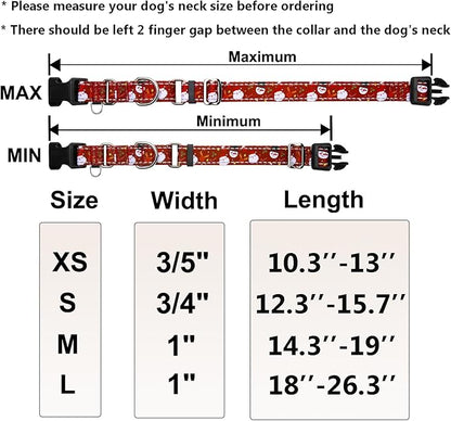 Christmas Reflective Martingale Collar for Dogs with Quick Release Buckle Holiday Dog Collars (Red Snowman, Medium)
