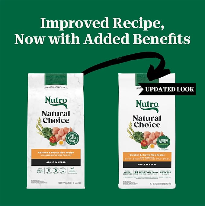 Nutro Natural Choice Dry Dog Food, Adult Dog Food Dry Chicken and Brown Rice Recipe, 5 lbs.