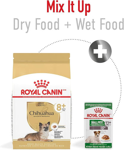ROYAL CANIN Chihuahua Adult 8+ Breed Specific Dry Dog Food for Senior Dogs,2.5 lb. Bag,(Pack of 2)