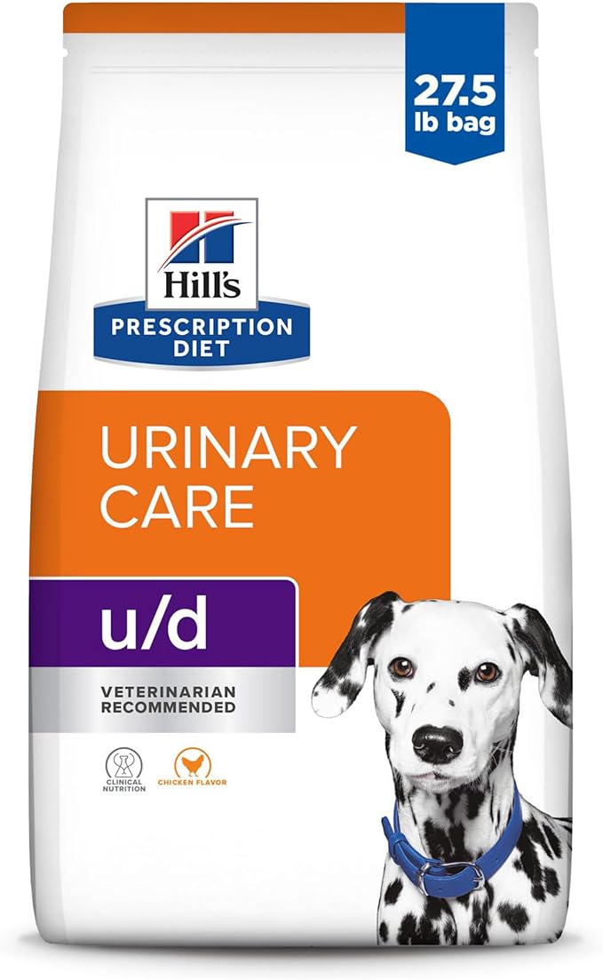 Hill's Prescription Diet u/d Urinary Care Dry Dog Food, Chicken, 27.5 lb. Bag