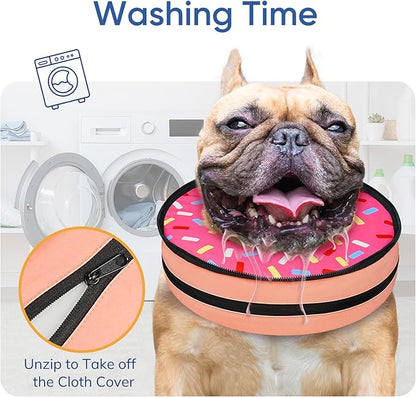 Supet Raised Sponge Dog Cone Collar Alternative After Surgery, Soft Dog Cone for Small Medium Large Dogs to Stop Licking, Pet Neck Donut Collar After Surgery