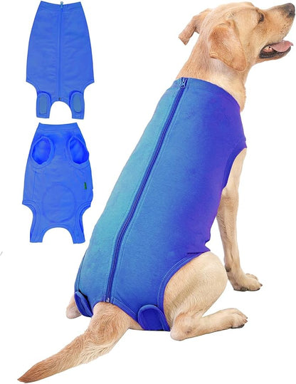 Dog Surgery Recovery Suit - After Spay, Abdominal Wounds Post Surgical Recovery, Anti Licking Breathable Dog Onesies for Small, Medium & Large Pet, Alternative Bandages Cone E-Collar