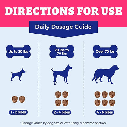Wellix 260 Bites Cardio Taurine for Dogs - Heart Supplements for Dog Chews with CoQ10,Fish Oil,L-Carnitine - Senior Heart Health and Cardiovascular & Antioxidant Support