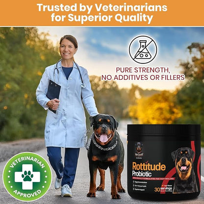 Probiotics for Dogs – Natural Dog Probiotics for Digestive Health, Gut Health, Yeast, Itchy Skin & Itchy Ears – Probiotic for Dogs – Dog Probiotic Supplement for Rottweilers