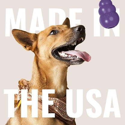 KONG Senior - Dog Toy with Gentle, Natural Rubber - Durable Dog Toy for Older Dogs - Use Treats with Stuffable Chew Toy - Treat Toy for Chewing & Fetching - for Small Dogs (Pack of 2)