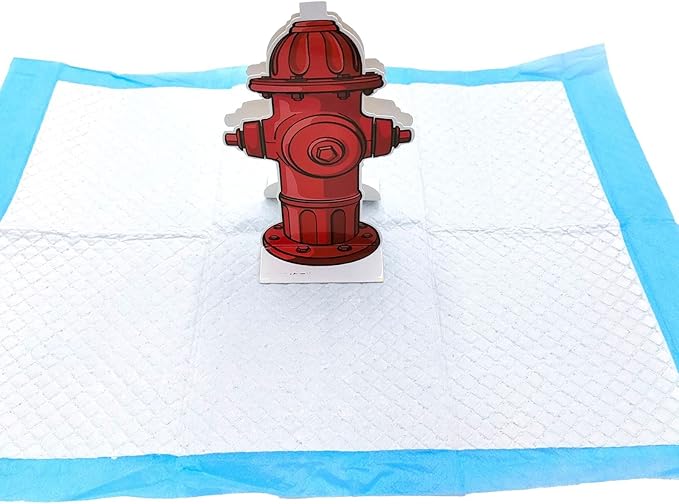 GLOGLOW 10Pcs Dog Pee Pad Trainer, Paper Hydrant Target Pet Diaper Pad for Male Puppies Dogs Potty Training 18.5 x 10cm/7.3 x 3.9in