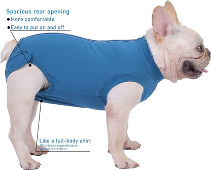 Dog Surgery Recovery Suit - After Spay, Abdominal Wounds Post Surgical Recovery, Anti Licking Breathable Dog Onesies for Small, Medium & Large Pet, Alternative Bandages Cone E-Collar