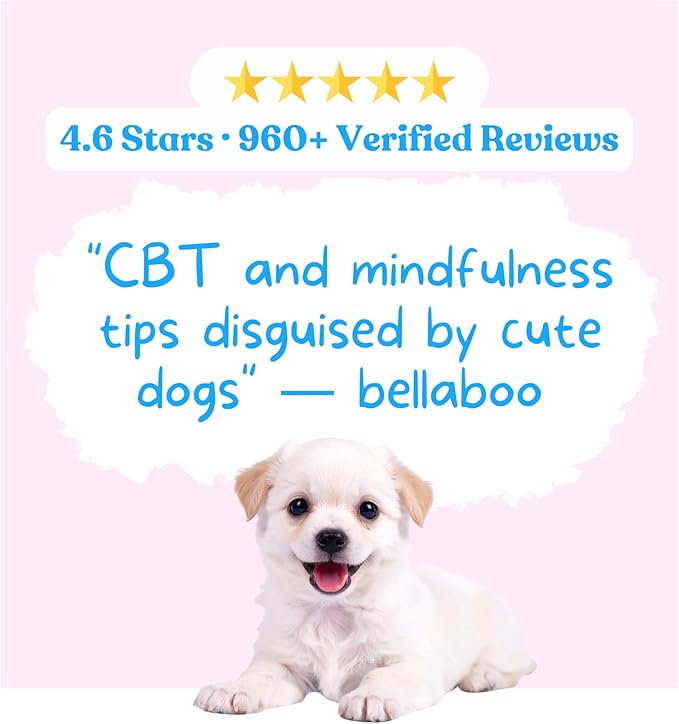 Dogs Against Anxiety Cards — 50 Anxiety Relief Cards | CBT & Mindfulness Exercises | Calming Gift for Women, Dog Lovers & Kids