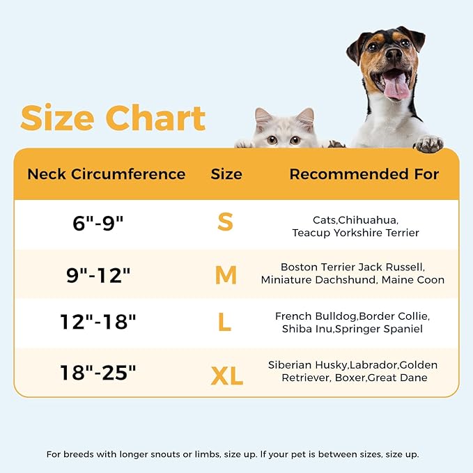 Inflatable Dog Cone for Medium Dog Designed for Comfortable Post-Surgical Recovery Ultra-Soft Comfort Unblocked View No Disruption to Dog's Daily Life
