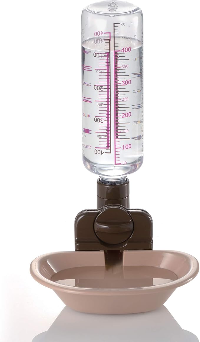 Richell Pet Water Rehydration Station, Gravity Fed Pet Water Station, Includes Bottle and Dish | Crate Attachment, BPA Free - Includes Water Bottle and Detachable Dish