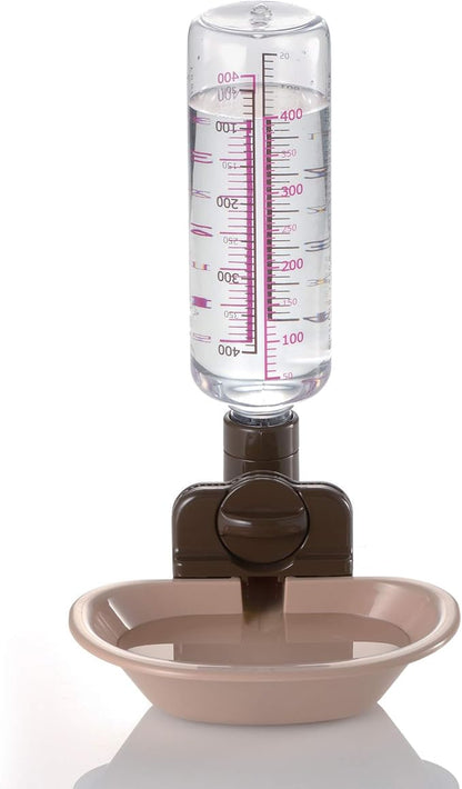 Richell Pet Water Rehydration Station, Gravity Fed Pet Water Station, Includes Bottle and Dish | Crate Attachment, BPA Free - Includes Water Bottle and Detachable Dish